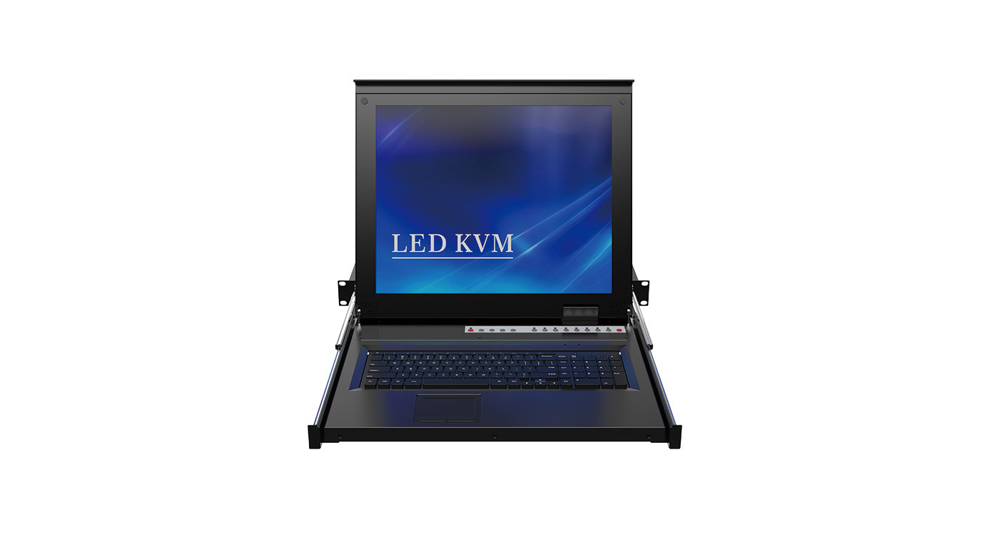 8进1出组合式LED KVM切换器